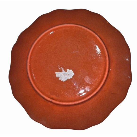 Hand-Painted Ceramic Plate With Rooster & Text Design Round 8" Decorative Dish Y - Picture 4 of 5